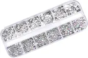 Mikinona Flatback Rhinestone Gems of Transparent Gemstone Embellishments for DIY Nail Art Jewelry Making Crafts for Scrapbooking Christmas Ornaments and Handmade