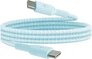 Belkin BoostCharge (1M/3.3ft) Braided USB-C to USB-C Cable for iPhone 15, iPhone 15 Pro,iPhone 15 Pro Max,iPhone 15 Plus, Galaxy S23,S22, Note9&10, Pixel 8, Pixel 7, iPad Pro & More - Blue