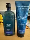 Bath & Body Works Aromatherapy Sea Salt - Mimosa Spearmint Body Wash & Cream NEW