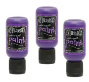 Crushed Grape - Dylusions Acrylic Paint 1oz Flip Top 3 Bottle Bundle