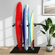 Fumingpal Surfboard Rack 6-Arm Vertical Surfboard Wall Mount with Sponge Pad Home Garage