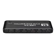2x2 4K 60Hz USB 3.0 HDMI KVM Switch Hub With Keyboard Hotkey Extended Display A