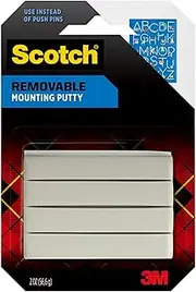 Scotch Removable Mounting Putty, 2 oz, Colors May Vary