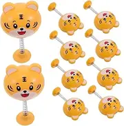 PRETYZOOM 10pcs Cute Tiger Helmet Bobblehead Decor Shaking Head Motorcycle Ornament for Electric Scooter Motorcycle Easy Attachment Durable Versatile Office Decoration Figures