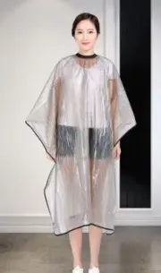 Transparent Light PVC Hairdressing Cape Hair Coloring Waterproof Apron Salon