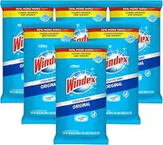 Windex Glass and Surface Wipes, Original, 38 Wipes (6 Packs) (322588)