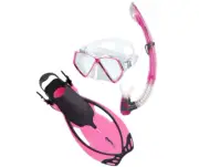 Mares Seahorse Allegra Kids Snorkel and Fins Set Pink - L/XL
