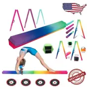 8FT Folding Balance Beam with Suede Cover - Perfect for Kids' Gymnastics