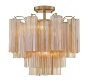 Crystorama Lighting Group ADD-300-AM_CEILING Addis 4 Light 18"W - Brass