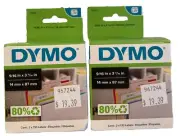 Lot of 2 - Dymo 30327 White File Folder Labels - 9/16" x 3 7/16" - Brand New