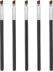 Molain 5 Pcs Eyeliner Brush Fine Angled, Angled Flat Definer Eye Liner Makeup Brushes, Eye Shadow Eyebrow Brush Precision Gel Eye Liner Brush Fine Angled Tinting Brushes for Beauty Eye Makeup Tool