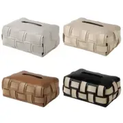 Modern Tissue Box Contemporary Woven Tissue Storage Box for Office Desk