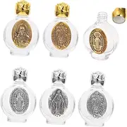 LIFKOME 6Pcs Refillable Perfume Bottles with Religious Theme Design Small Glass Container for Essential Oil Toner Perfume for Travel Religious Activities