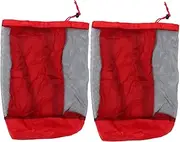 JOINPAYA 2pcs Beach Mesh Bag Beach Bag Red