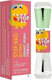 End Nail Biting - Fingernail Bite Deterrentt, Thumb Sucking Prevention Polish | No Bite Stop Thumb Sucking Bitter, Curb Nail Chewing with Double Tips and Bitter Barrier, Finger Sucking Shield Solution