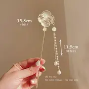 Floral Acrylic Alloy Hair Stick (various designs) Butterfly & Fun - Light Gold - One Size