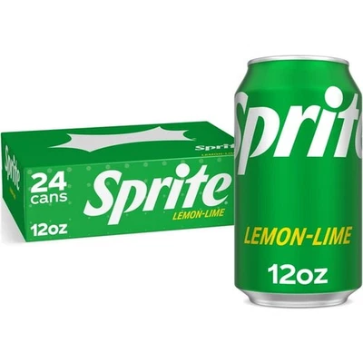 Sprite Lemon Lime Soda Pop, 12 fl oz, 24 pack Cans