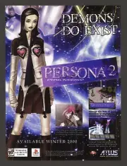 Persona 2 Eternal Punishment Playstation 1 PS1 Game Promo Ad Art Print Poster