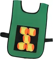 Target Ball Vest Game for Beach and Lawn Activities with Sticky Balls, Green Kids