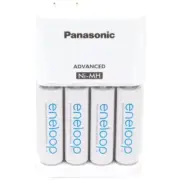 Panasonic K-KJ17MCA4BA 4-Position Charger with AA eneloop Batteries, 4 pk