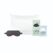 Silver Cloud Black Sleep Mask & White pillowcase