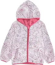 [GuoChe] Fleece Jacket Baby Boy Waves Clouds Gradient Pink Toddler Girl Fall Jacket pink Toddler Fleece Zip Up 3T