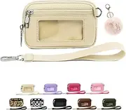[Imgjsx] The Iris' Wallet, The Iris Pouch Wristlet, The Iris Card Wallet Keychain Wallet, Water Resistant Zip Id Case Wallet with Lanyard Keychain for Cards, C, Fasion