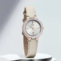 在飛比找誠品線上優惠-CASIO 卡西歐 SHEEN 輕奢金屬光皮帶女錶 SHE-