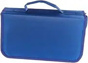 Mikinona 128Pieces CD Storage Bag Large Capacity Mercerized Cloth Pouch for Fashion Handheld CD Bag Moistproof and Wear Resistant for Home Car Organization Blue