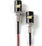 2PCS License Plate Light, License Tag Screw Bolt Lamp, 12V White LED Bulb, Waterproof/Rainproof, Black Aluminium Light Holder, Legal for Car Motorcycle Truck RV ATV Bike