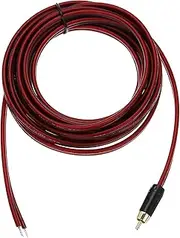 uxcell RCA to Bare Wire Open End Audio Cable, 16.4ft (5 Meter) 14AWG Gold Plated Audio Cable, RCA Extension Wire for Guitar, Speakers