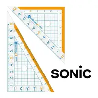 在飛比找樂天市場購物網優惠-三角板 日本 SONIC 10公分 超大數字止滑三角板組 2