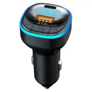 Bluetooth 5.0 FM Transmitter for Car, Hands Free Calling, Built-in Over-Curre...