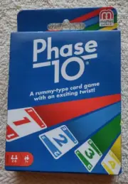 PHASE 10 Rummy Card Game Mattel 2018 New In Package Never opened.