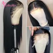 HumanHair 13x4 Transparent LaceFrontal Wig Brazilian Pre-plucked With Baby Hair