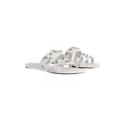 BALENCIAGA City $925 Women's White Leather Mule Flats New & Authentic