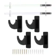 2 Set Sword Wall Mount Holder Acrylic Light Saber Rack Sword Stand Display Black
