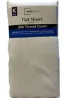 Mainstays King Flat Sheet 200 Thread (White)