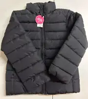 The Childrens Place Coat Girls 5/6 Purple Puffer Jacket Zip Up Polyester Filled