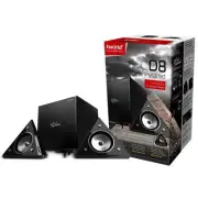HI-FI SPEAKER SYSTEM.DARK PYRAMID 2.1CH USB, COMPUTER,PC, IPOD,PHONE, LAPTOP D8U