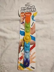 Poppers Push Fidget Toy 6-Button Bracelet Wrist Bubble Squishy Popping Rainbow