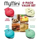 MyMini Deluxe Value Box Set; Includes Waffle,Griddle,Donut, and Omelette Maker.