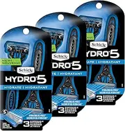 Schick Hydro 5 Disposable Razors for Men with Flip Beard Trimmer, 9 Count