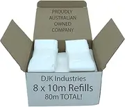 DJK Industries 8 Pack (Each Refill is 10m! 80m total!) Refill Bags for Nappy Bin compatible with Tommee Tippee Twist & Click Refill Newborn Baby Diaper Bin Liner Pails