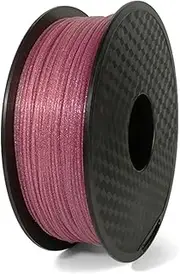 PLA Filament 1.75mm 3D Printer Filament with Glitter 1kg (2.2lbs) Spool Dimensional Accuracy +/- 0.02mm Shimmering 3D Printing Filament for Unique Finish,One Size, Pink