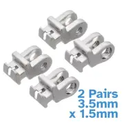 2 Pairs 3.6mm x 3.5mm x 1.5mm Glasses Hinge Front Acetate Frame Replacement Part