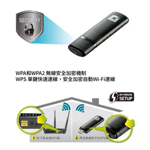 D-Link DWA-182 AC1300 MU-MIMO 雙頻USB 3.0 無線網卡 USB 無線網路卡 DL032