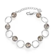 2PCS Copper Jewelry Bracelet Retro Fashion Woman Round DIY Bracelet