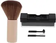 CHICAMPERA 1 Set Vinyl Record Cleaning Kit Set with Ergonomic Wooden Handle Gentle Bristles for Dust Removal Safe for All Vinyl Records Enhance Sound Quality and Preserve Collection