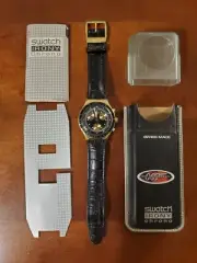 Swatch Irony Chrono YCG401 (2002): James Bond 007 "Goldfinger" w/Original Box